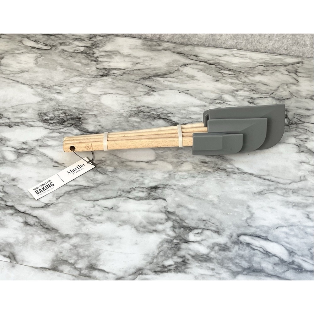 Martha Stuart NWT 4 Pc Silicone Spatula Gray
